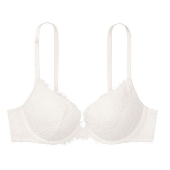 Victoria Secret White Lace Push Up Bra - Picture 2 of 10